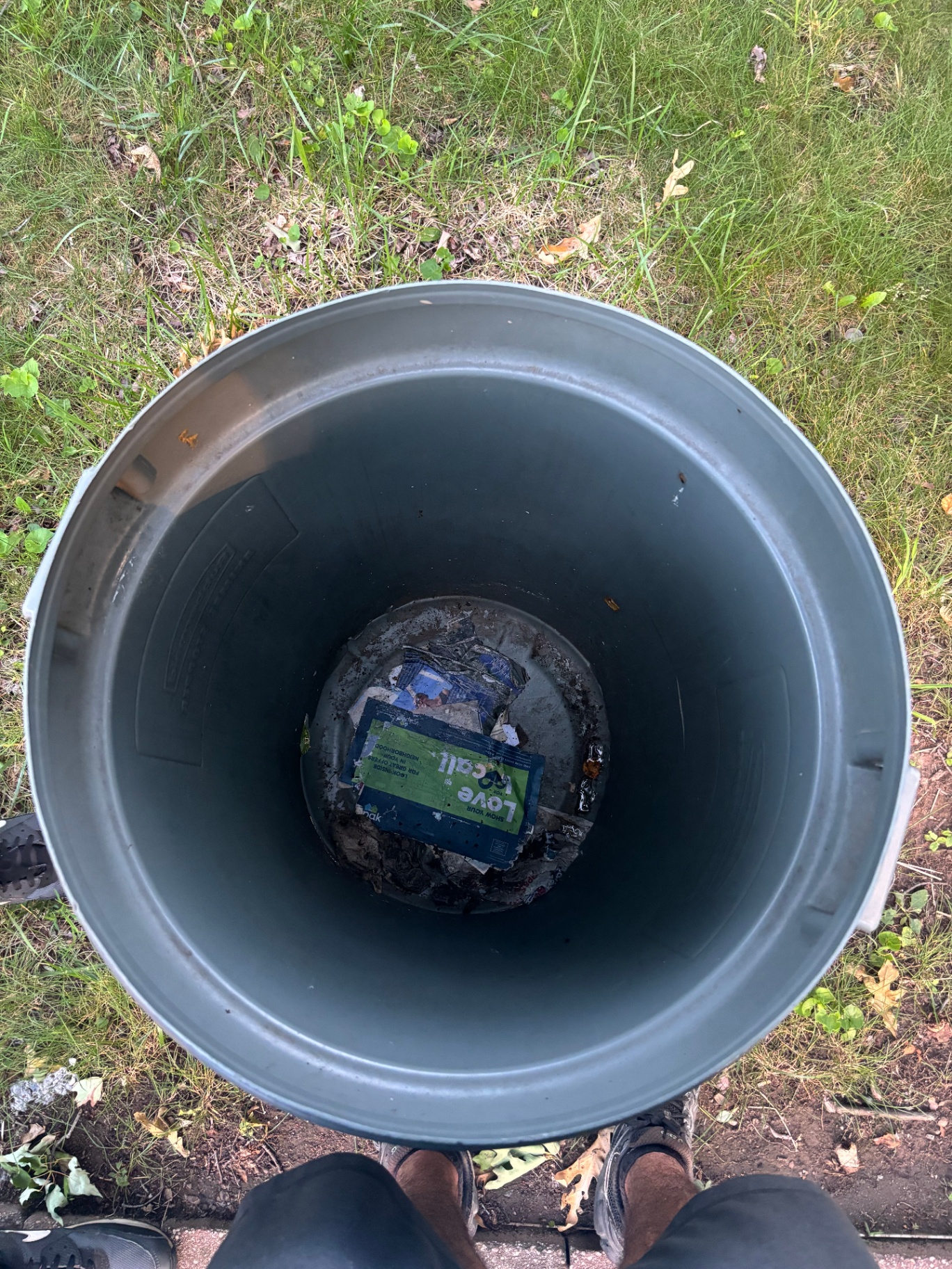 Black Bin before cleaning